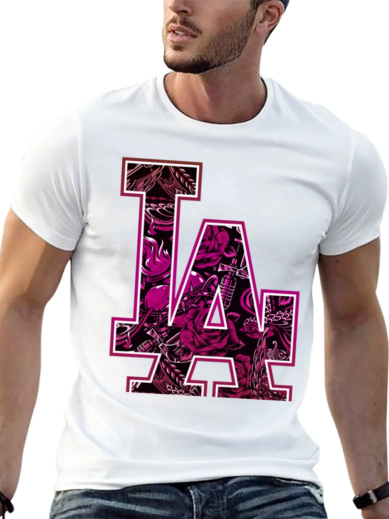 LA Graphic Tee - Bold Artistic Design