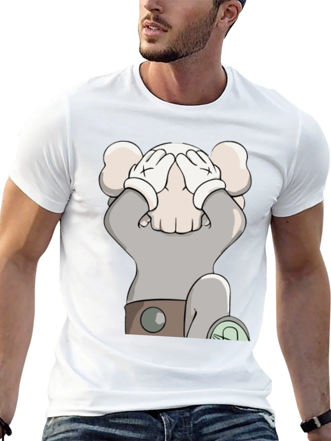 Cartoon Graphic Black T-Shirt