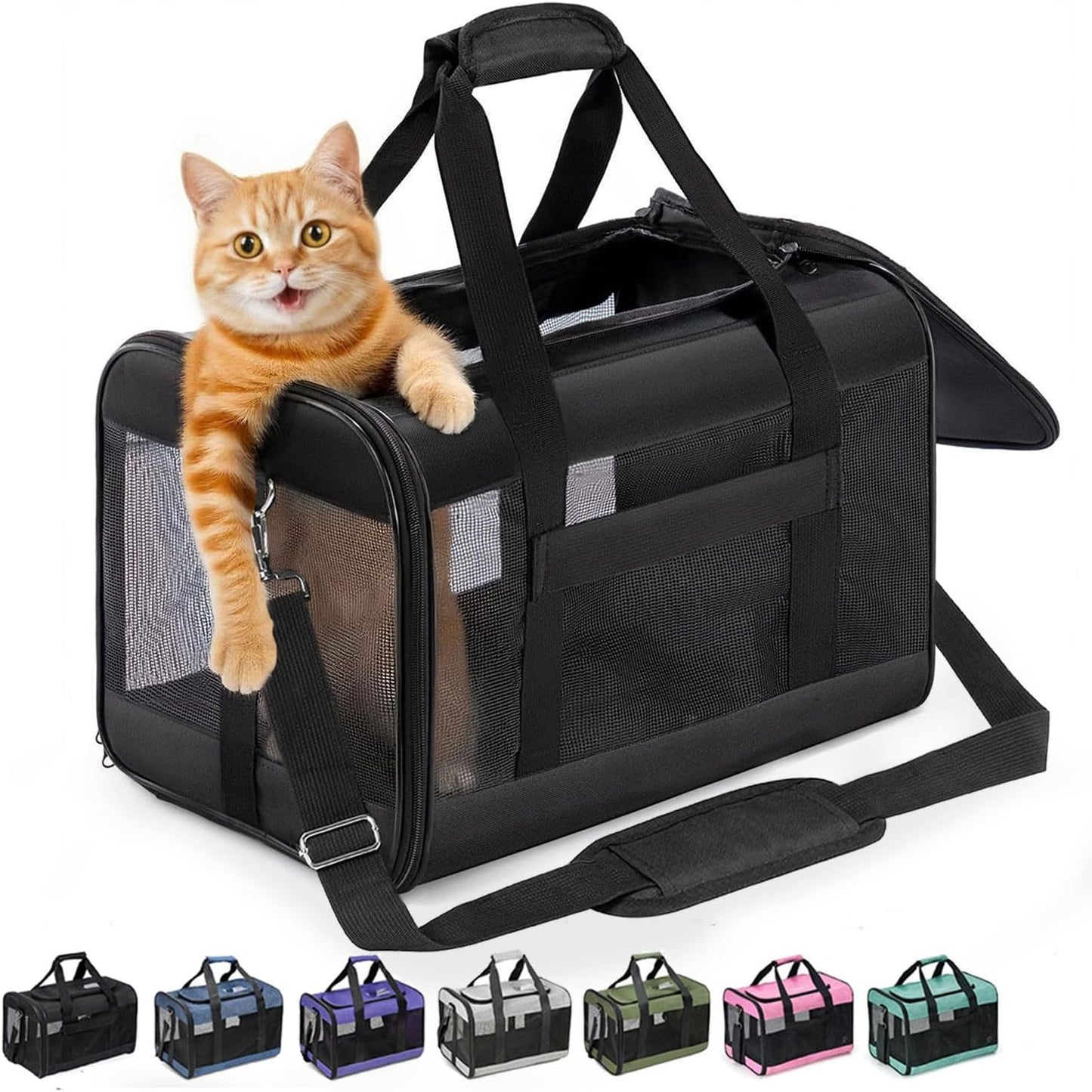 Cat Carrier Airline Approved, Soft-Sided Dog Carri - Latest Style