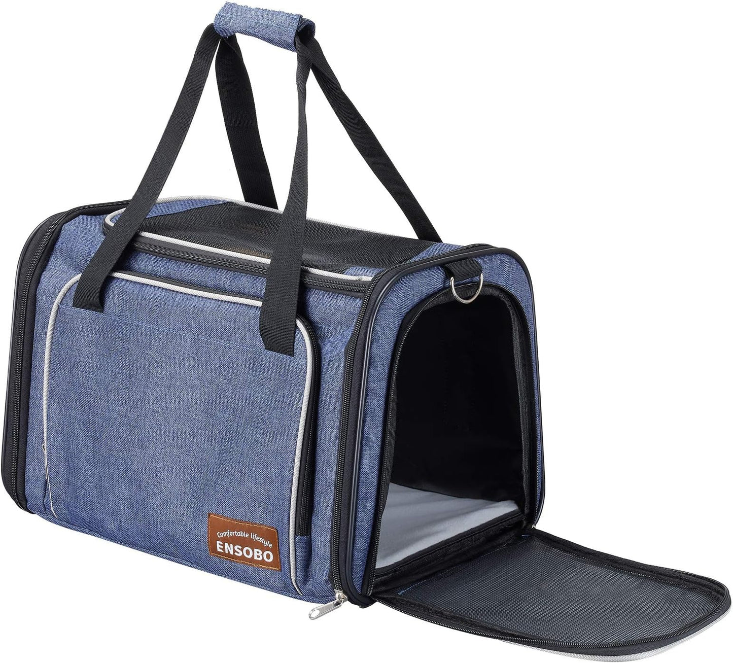 Cat Carrier Bag in Denim Fabric, ENSOBO Pet Transp - Premium Quality