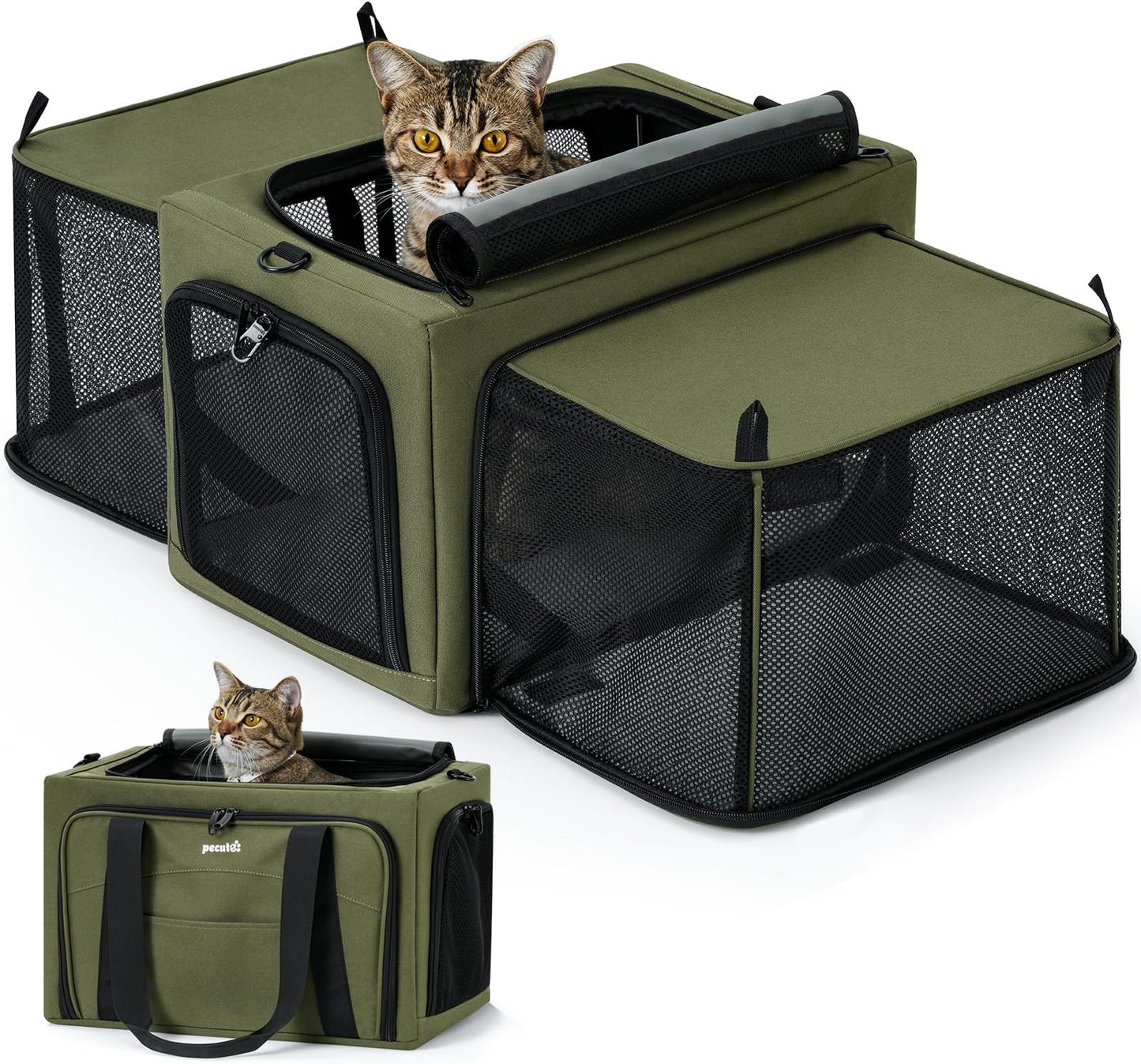 Cat Carrier Expandable, Extra Stable Cat Carrier B - Premium Quality