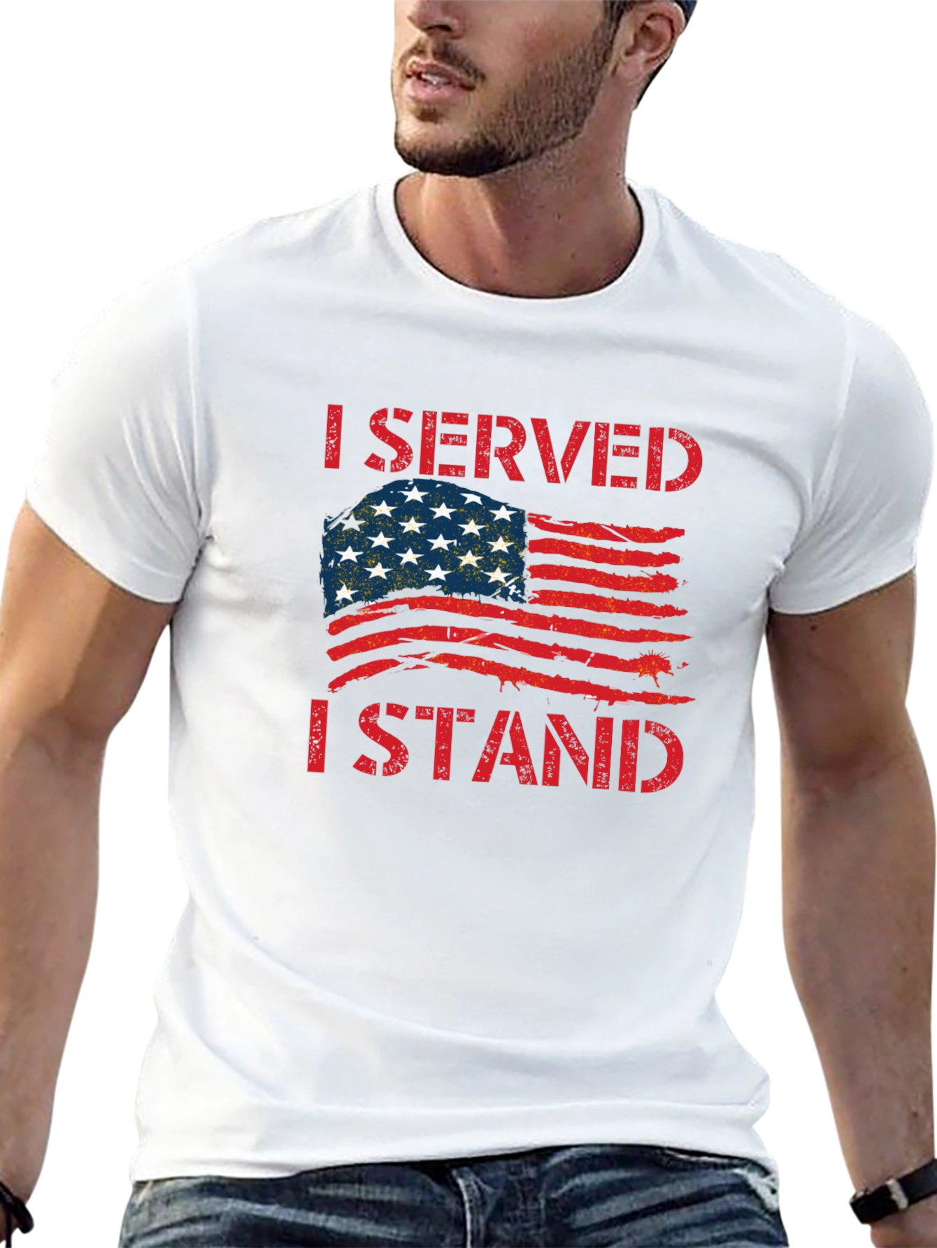 I Served I Stand Patriotic Graphic Tee