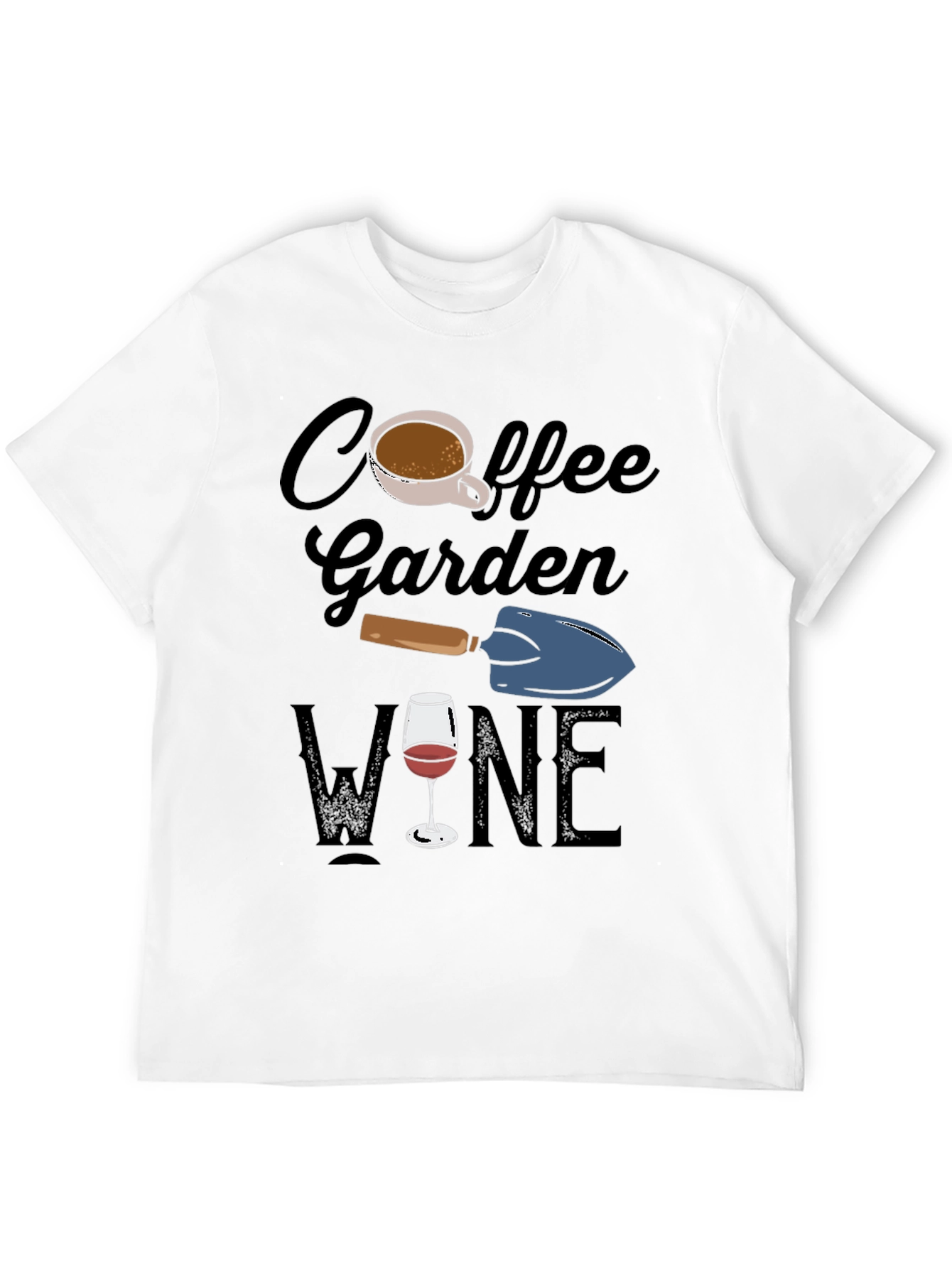 Coffee Garden Wine T-Shirt - Gardening Lover Tee