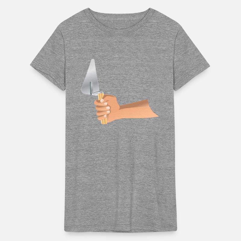 construction spatula in hand