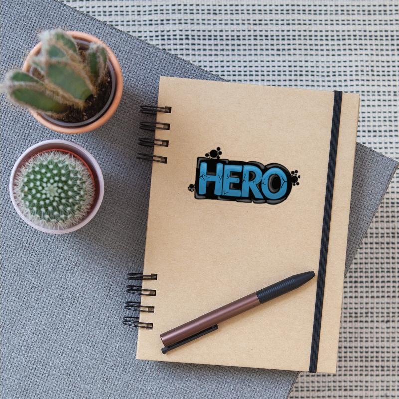 cool hero worde in gravity font