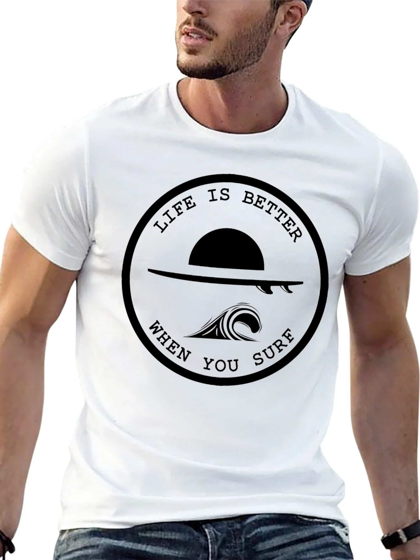 Life is Better When You Surf Black T-Shirt