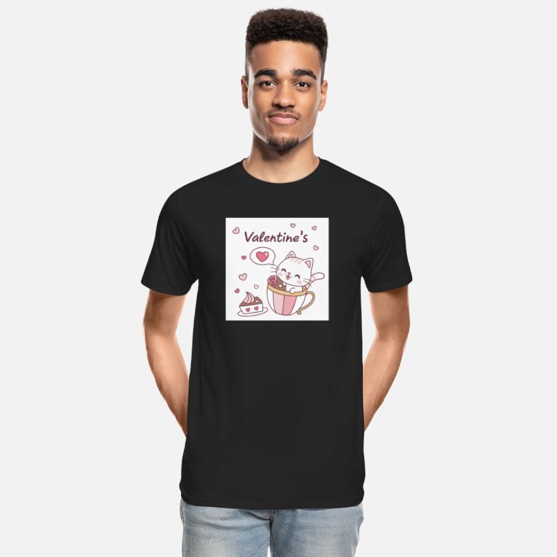 Cute Valentine's Cat in Tea Cup