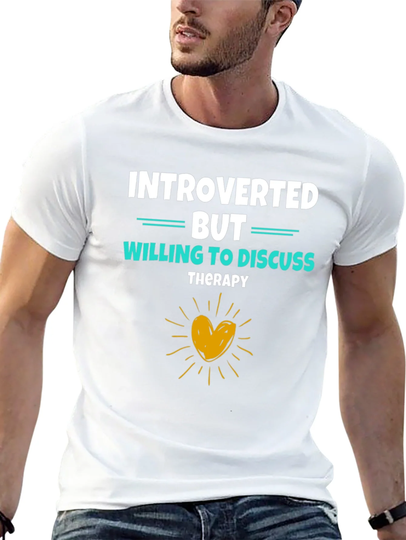 Introverted But Willing to Discuss Therapy Black T-Shirt