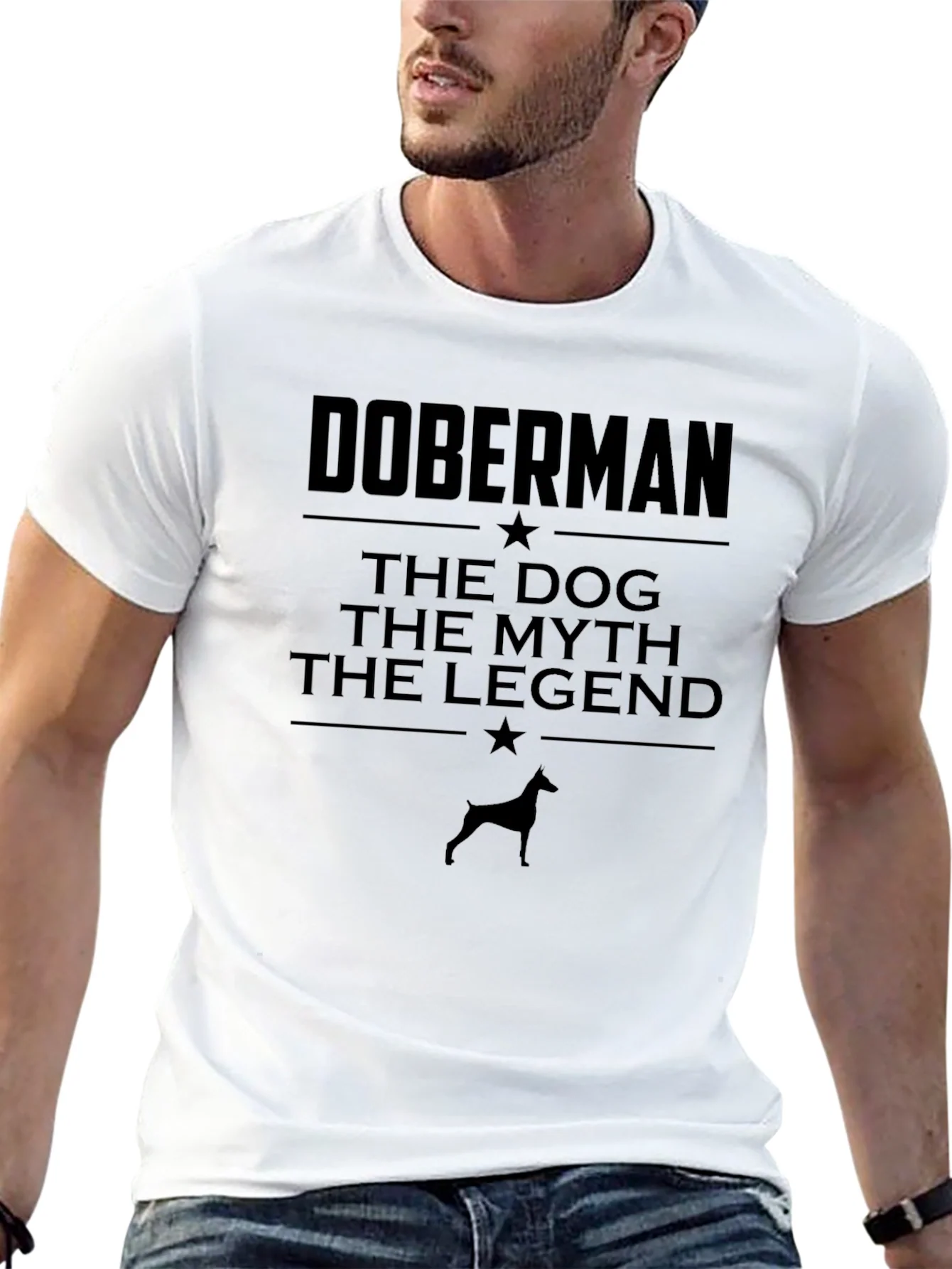 Doberman Dog Myth Legend Black T-Shirt