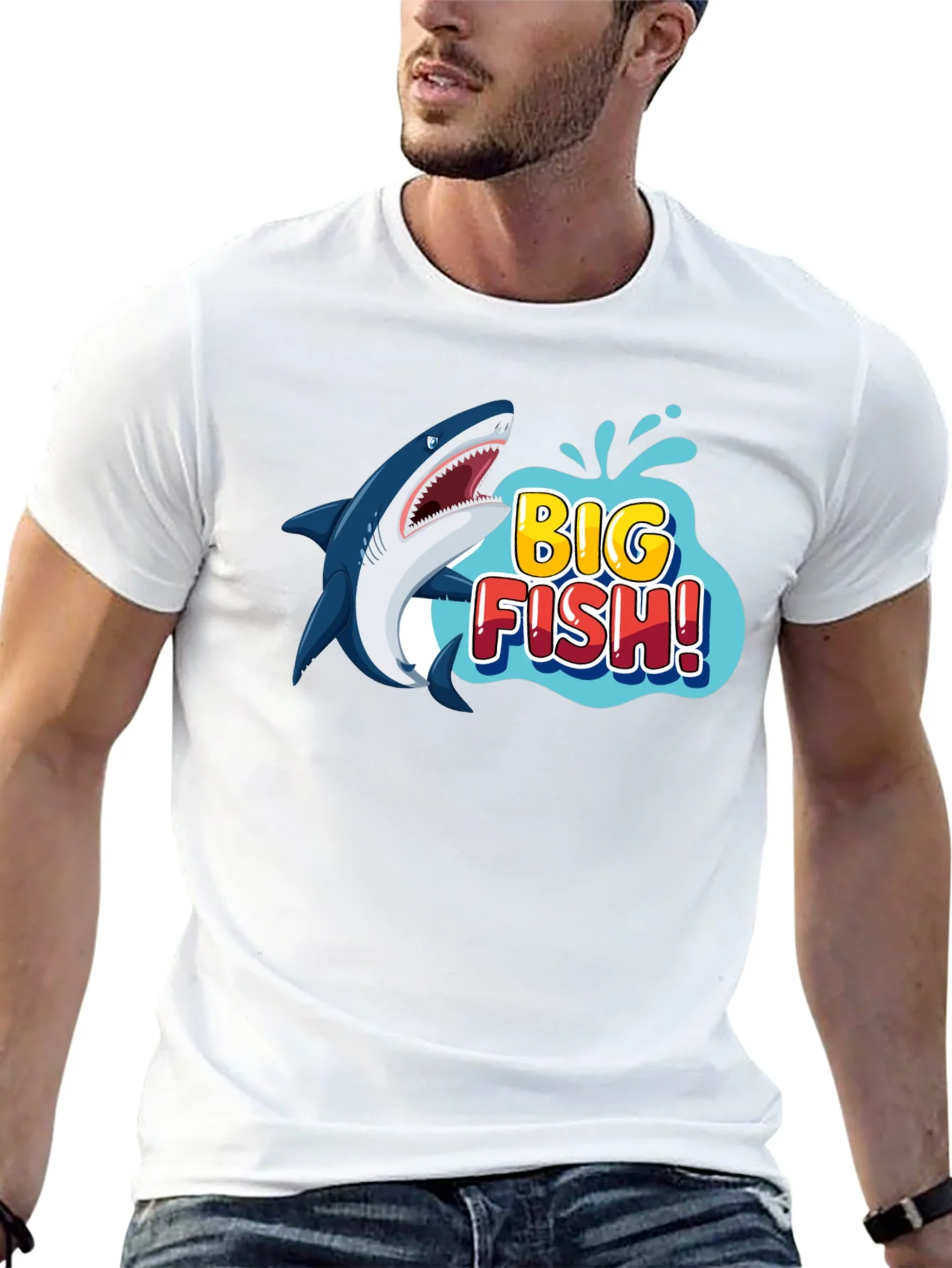 Big Fish Shark Graphic T-Shirt