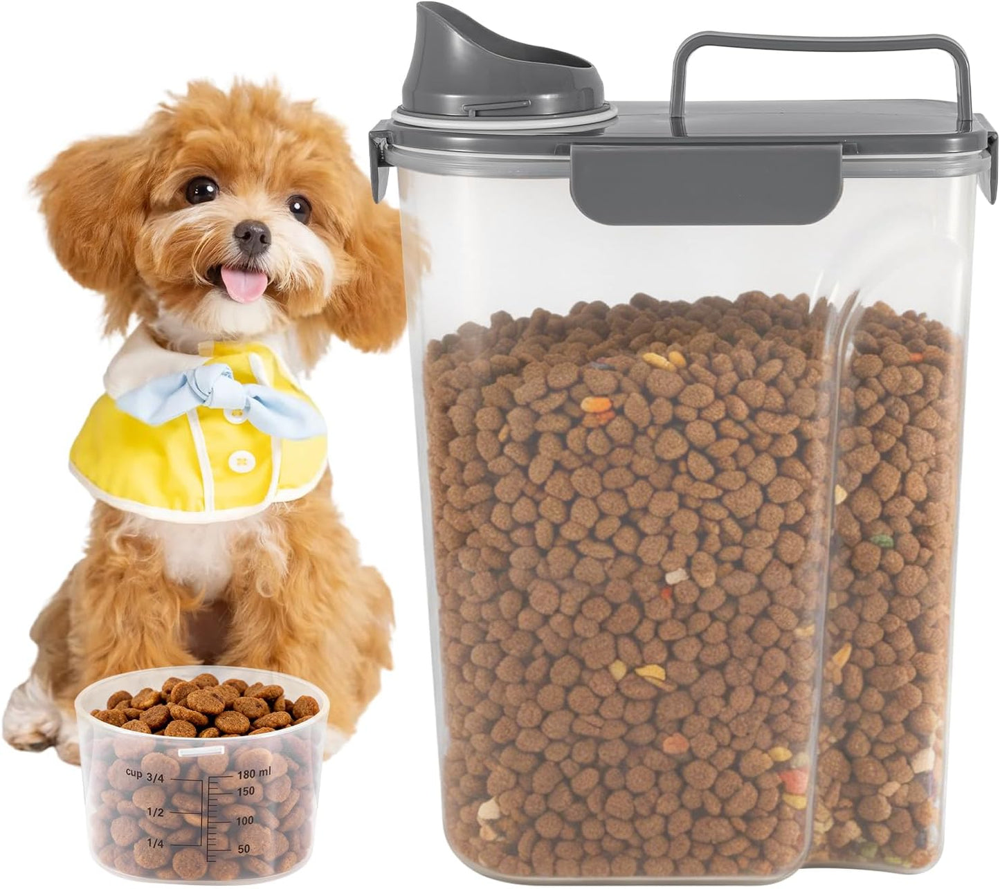 Dog Food Storage Container 5L Portable Pet Food Co - Latest Style