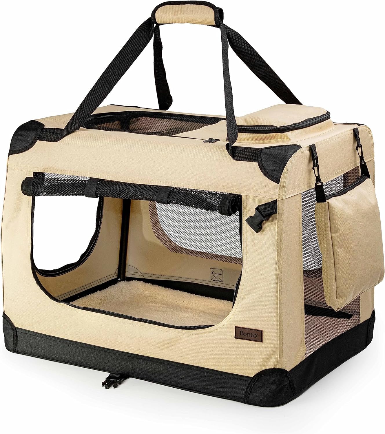 Dog transport box foldable for travel & car, 50x34 - Latest Style