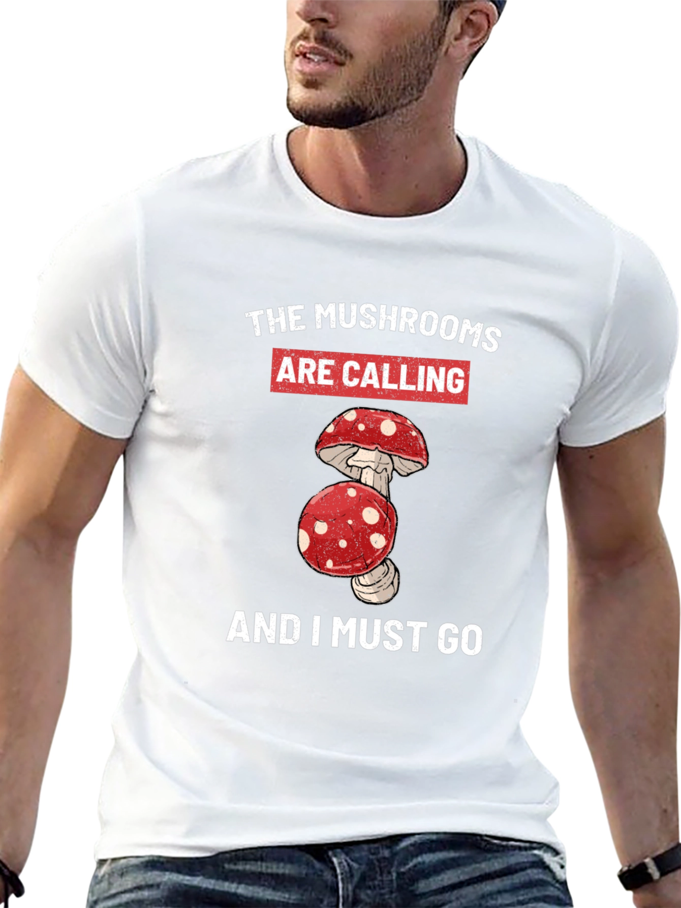Mushroom Calling T-Shirt: Nature Lover Apparel