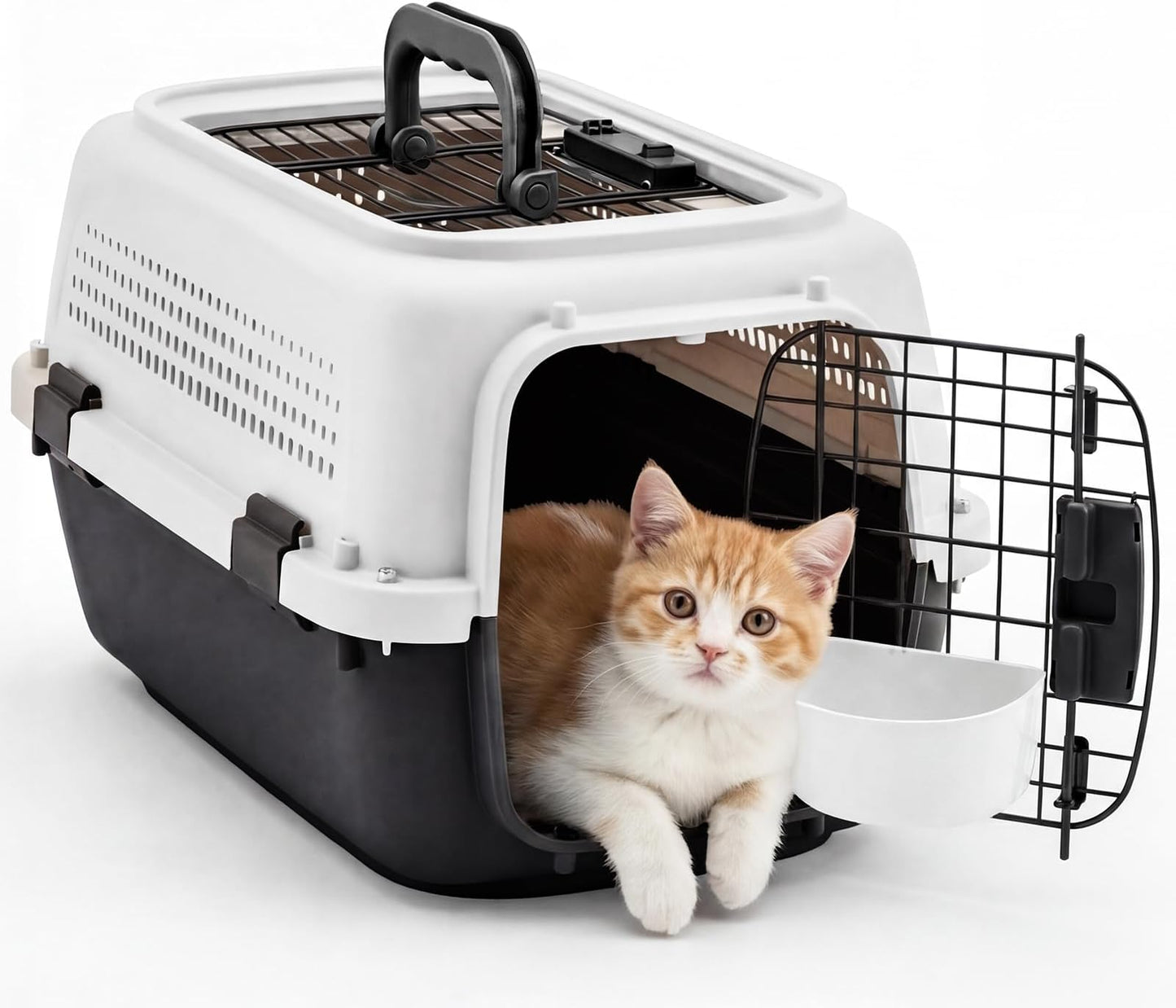 DUMOS 23" Hard-Sided Pet Carrier for Small Dogs & - Premium Quality