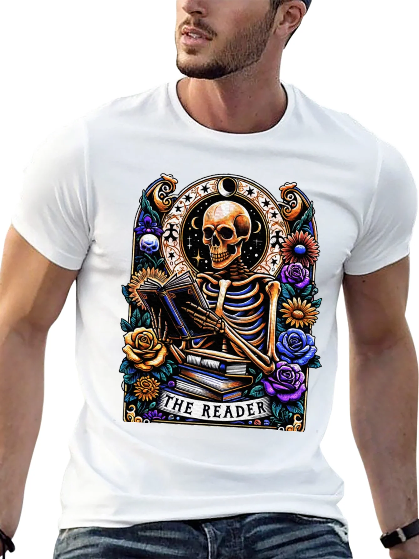 The Reader Skeleton Graphic T-Shirt