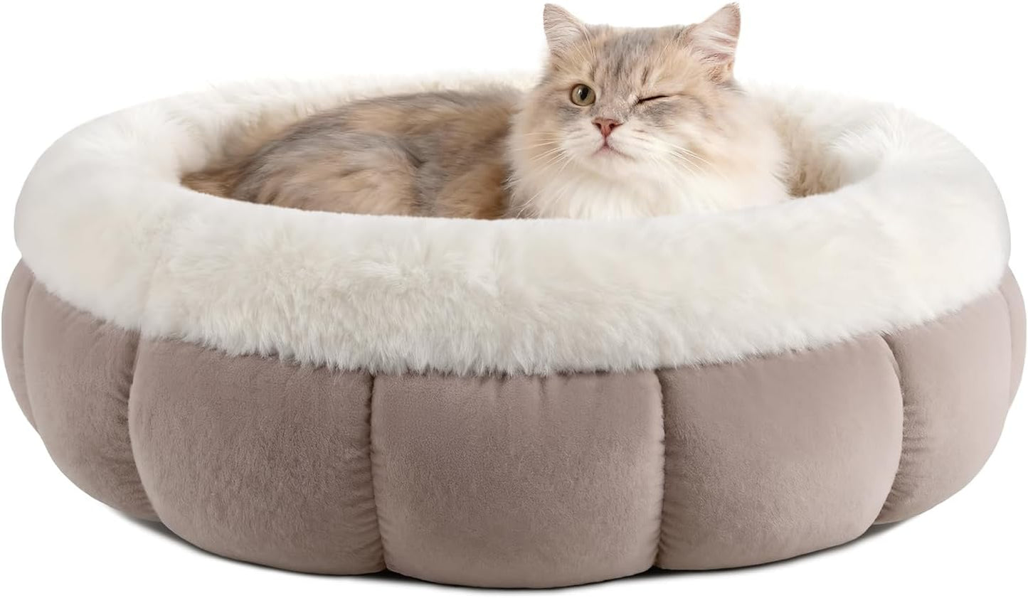 EDMIENS Small Cat bed, Round Cat Beds for Indoor M - Best Seller