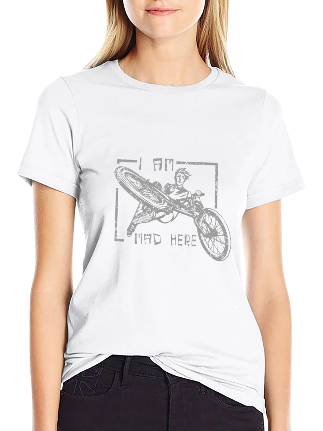 Mad Here Biker Graphic T-Shirt