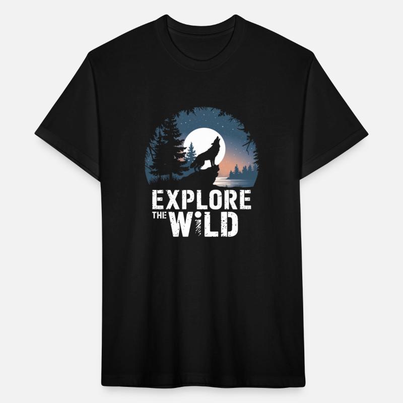Explore the Wild – Adventure Wolf Silhouette