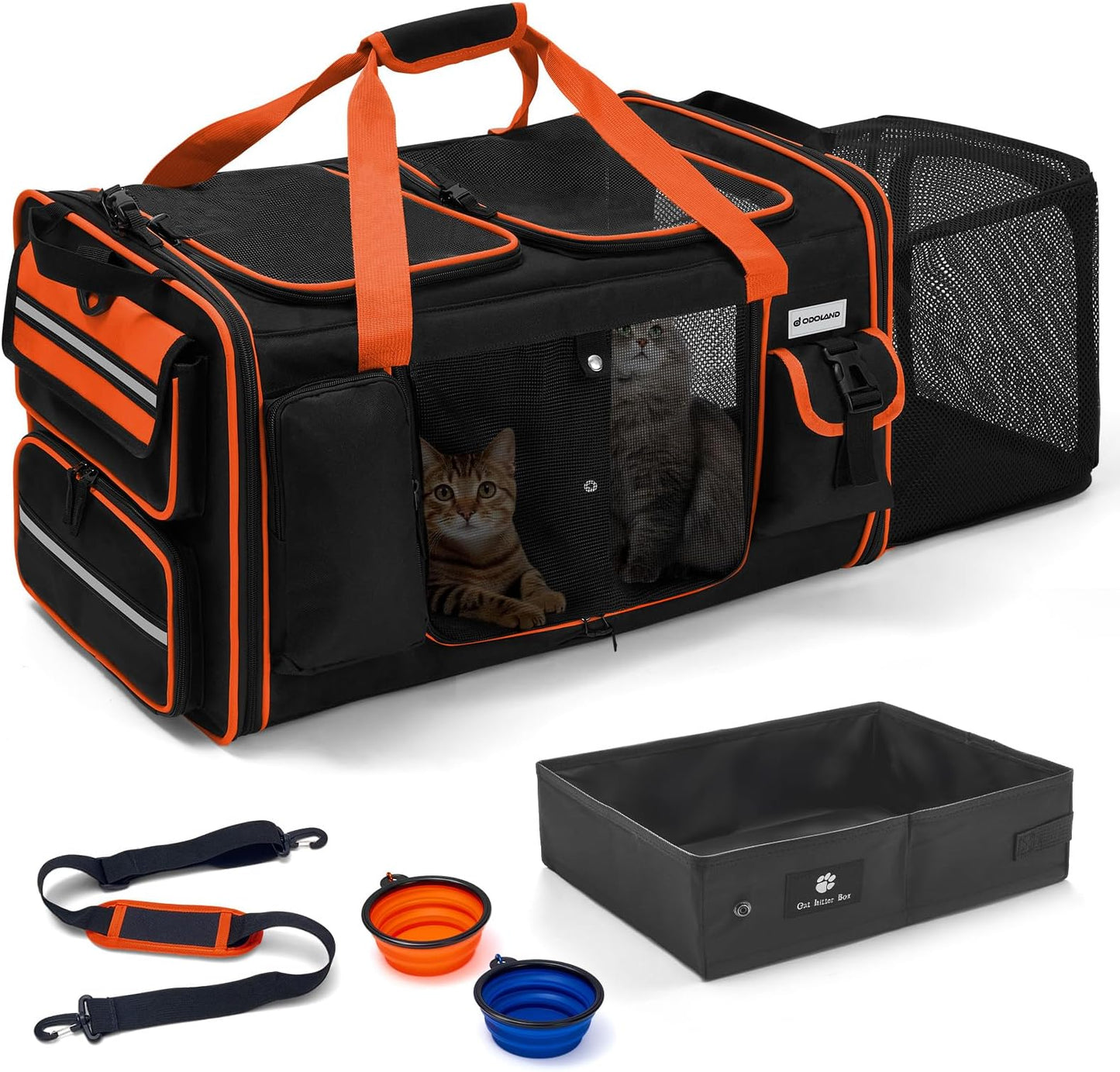 Extra Large Cat Carriers for 2 Cats Expandable Fol - Best Seller