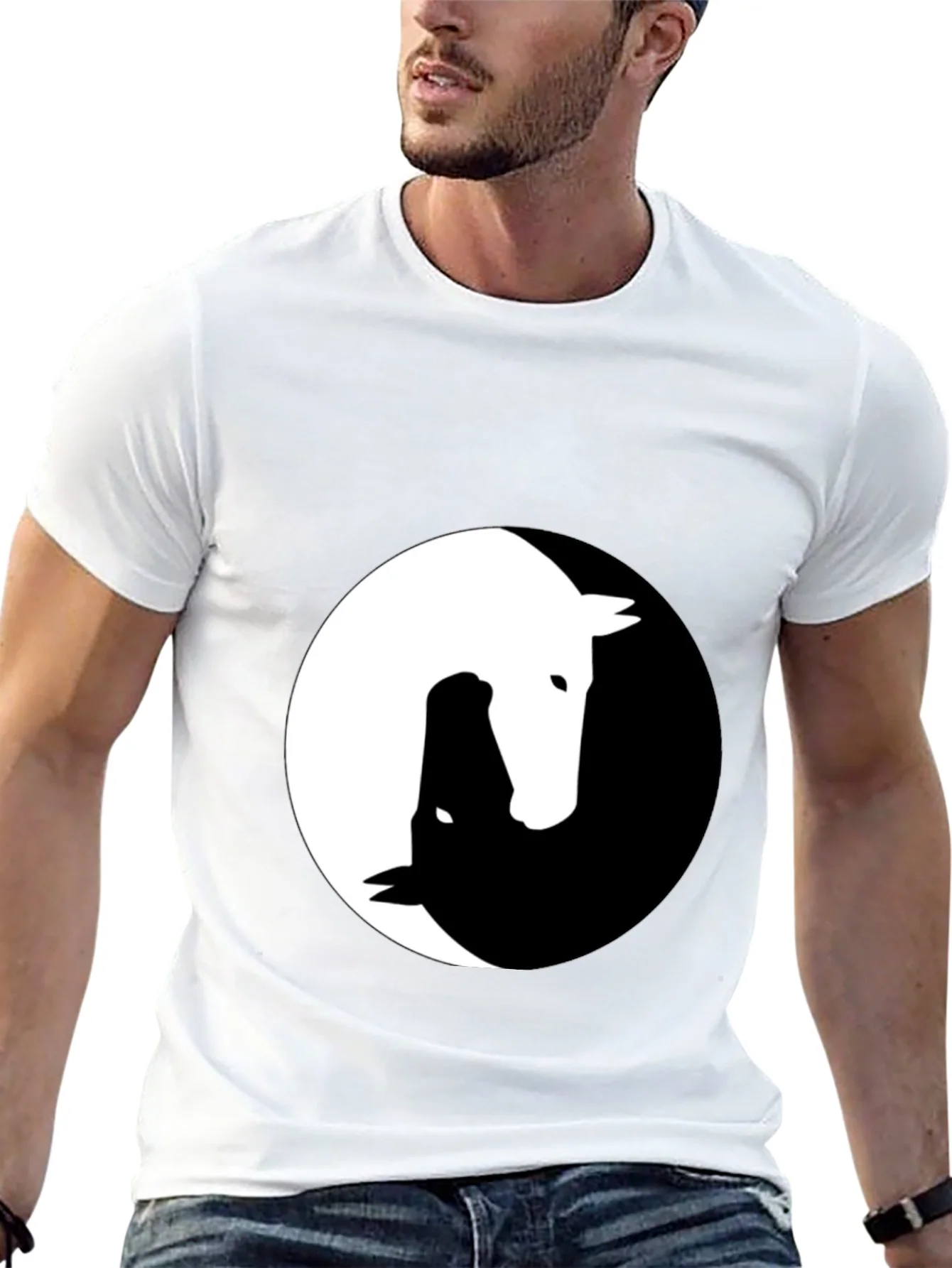 Yin Yang Horse Graphic Tee - Unique Design!