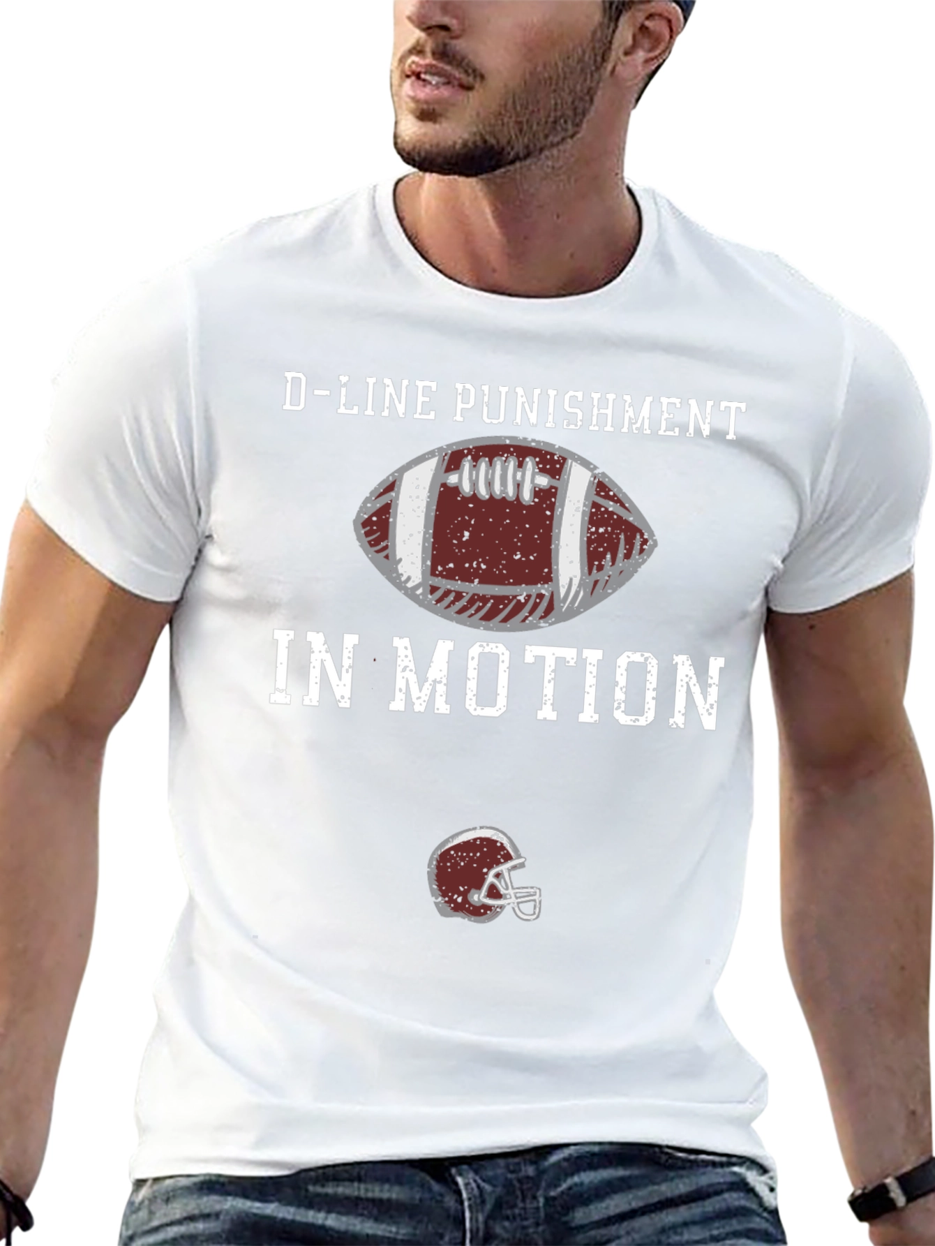 D-Line Punishment In Motion Football T-Shirt