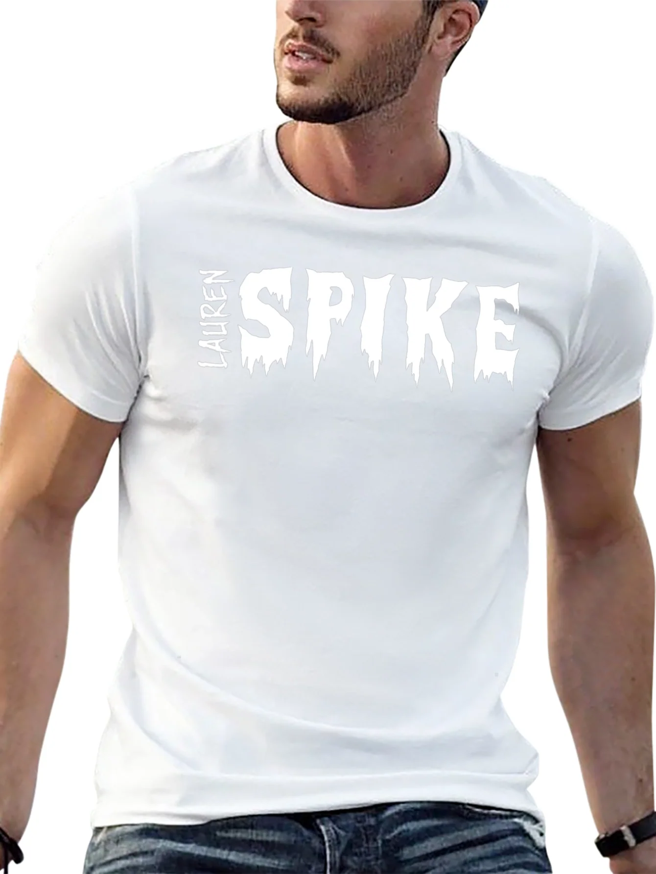 Lauren & Spike Graphic Tee - Black Cotton T-Shirt