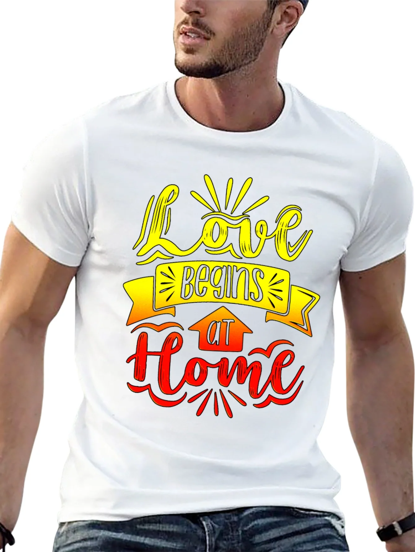 Love Begins At Home Graphic Tee