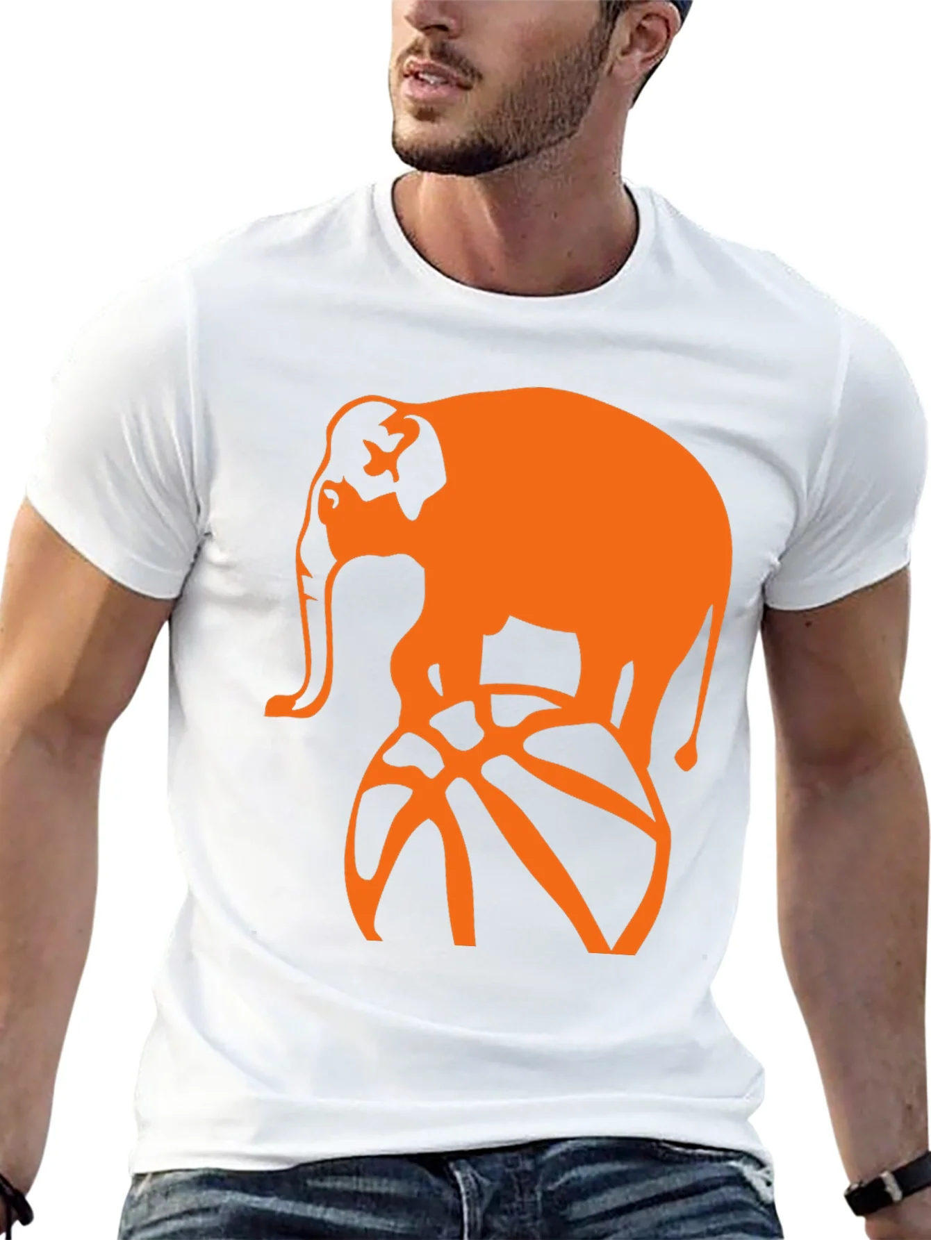 Elephant Basketball Graphic T-Shirt