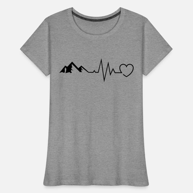 Heart Lines Motif with Mountains and Heart Gift