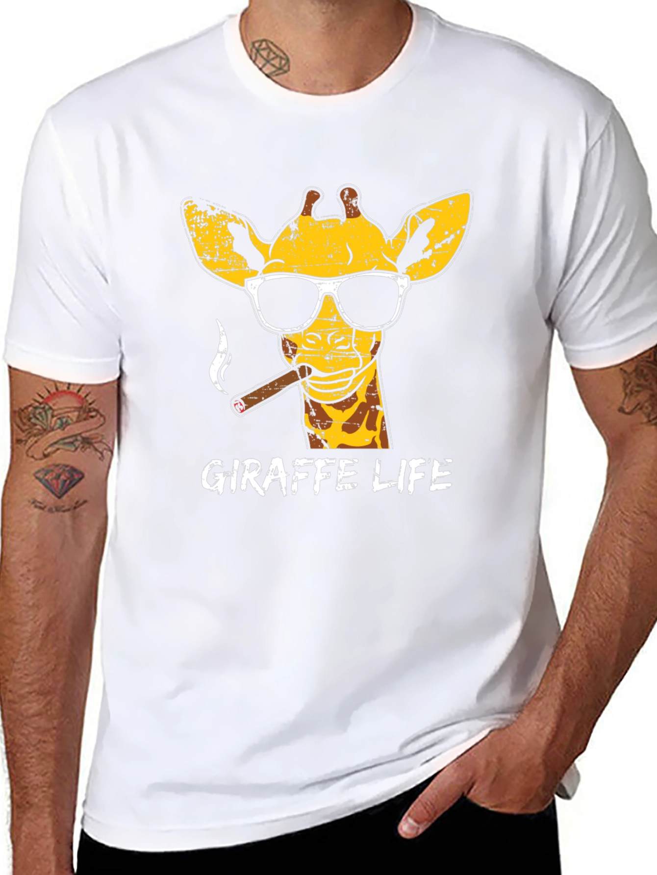 Giraffe Life Graphic T-Shirt - Cool & Fun!