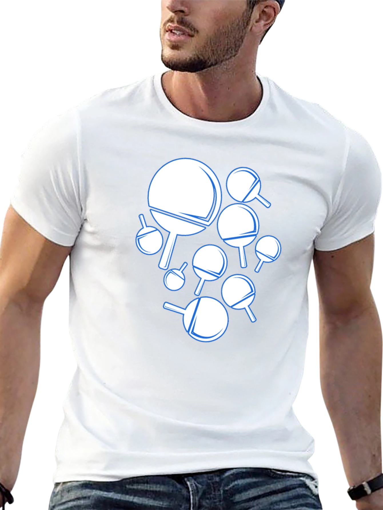Ping Pong Paddle Graphic T-Shirt