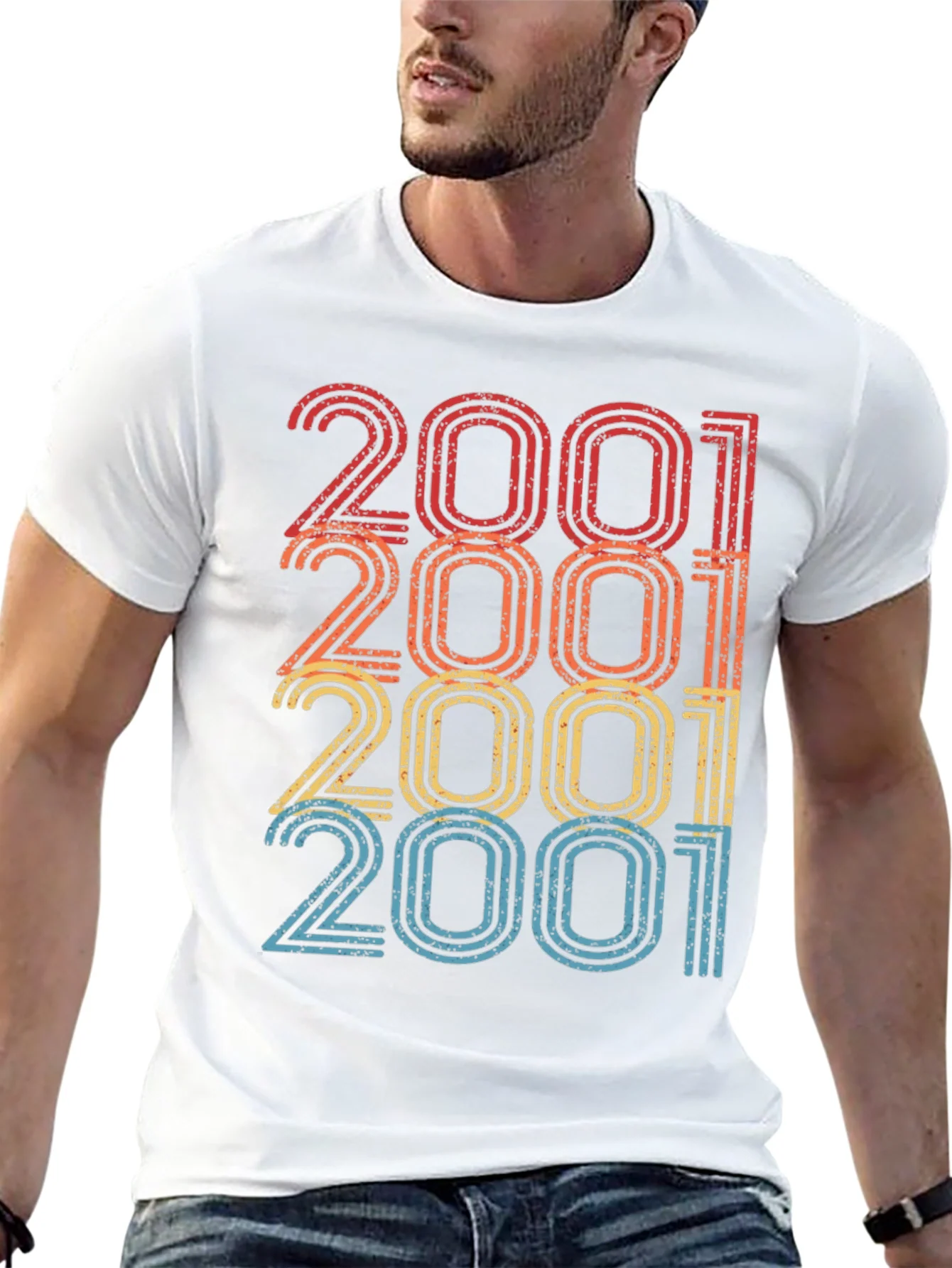 2001 Retro Style Black T-Shirt