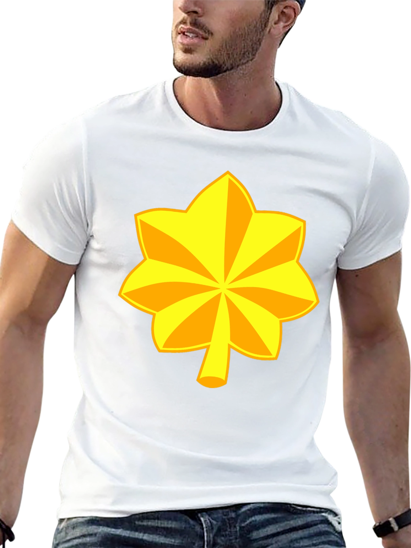Gold Leaf Graphic Tee - Stylish & Unique