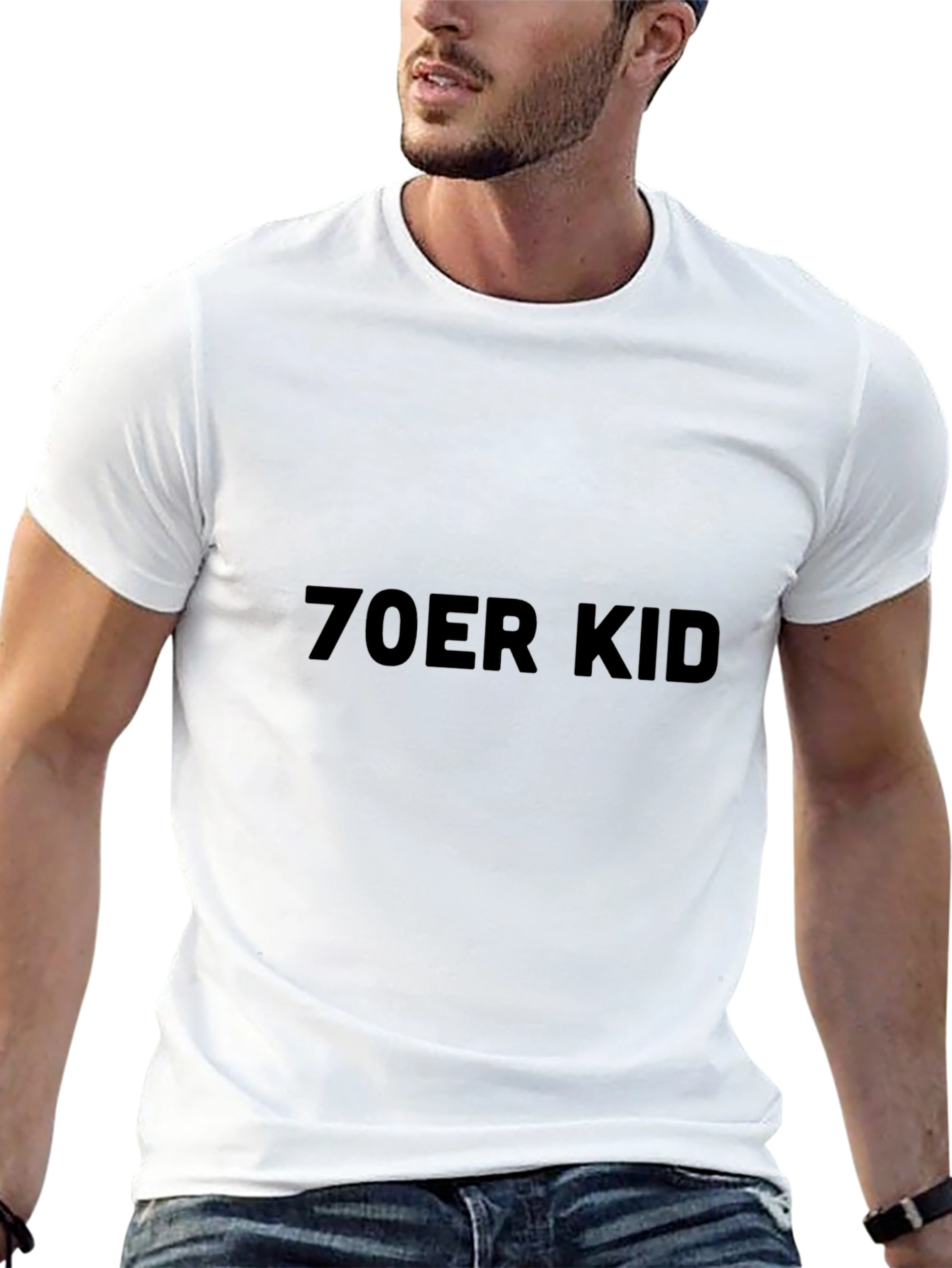 70er Kid Black Graphic T-Shirt