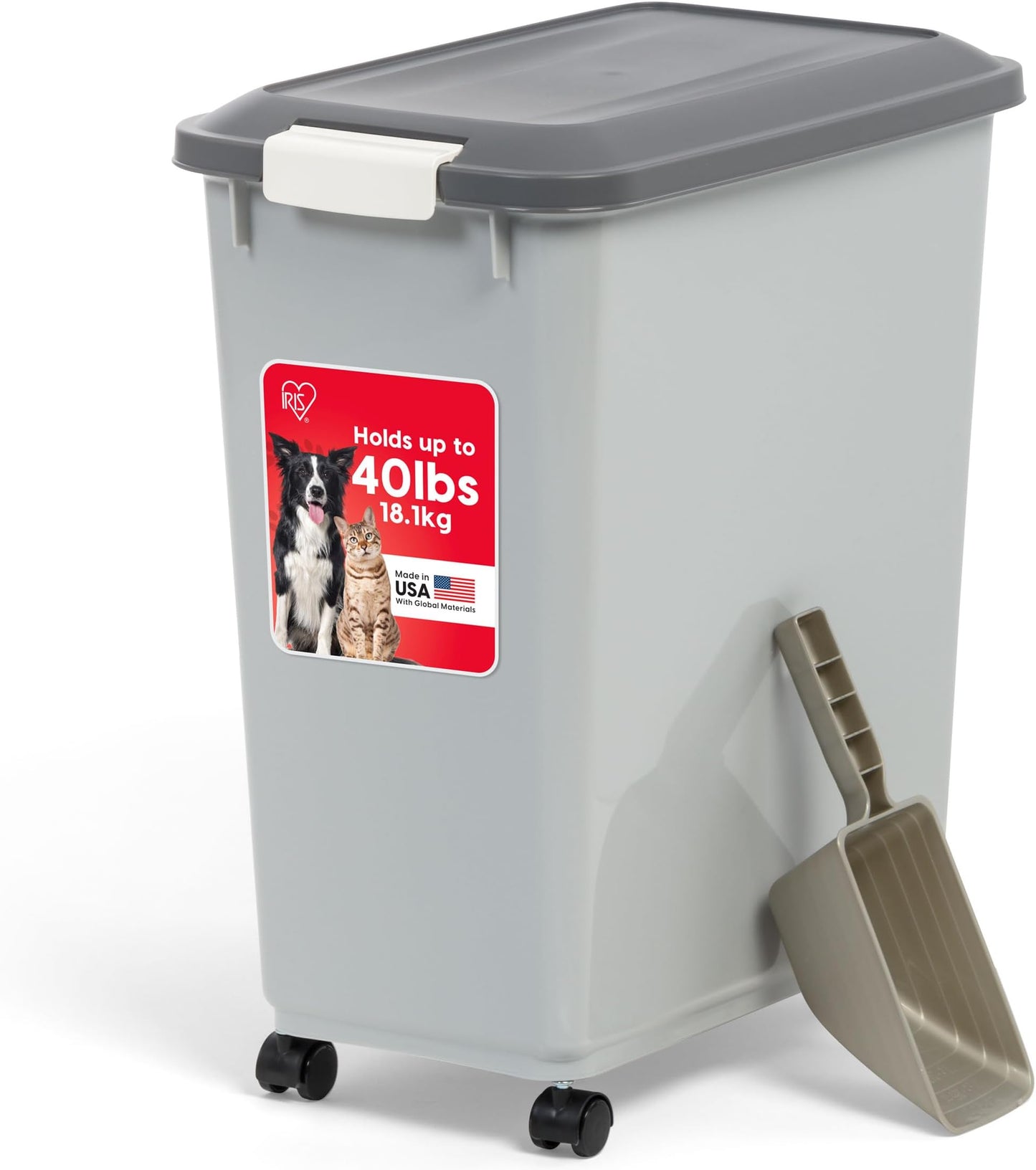 IRIS USA Dog Food Storage Container with Wheels, A - Best Seller