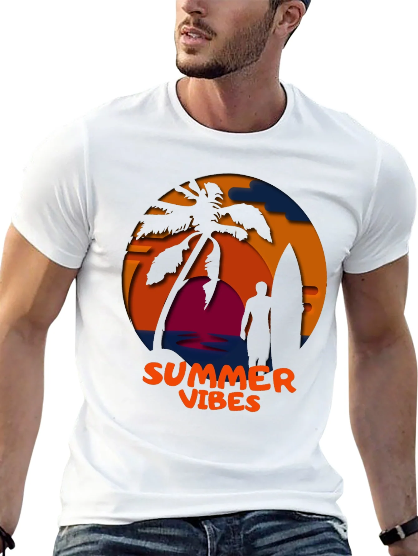 Summer Vibes Graphic T-Shirt - Coastal Design