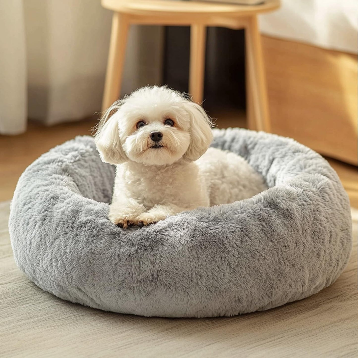 JOLLYVOGUE Small Dog Bed, Calming Soft Anti-Anxiet - Top Rated