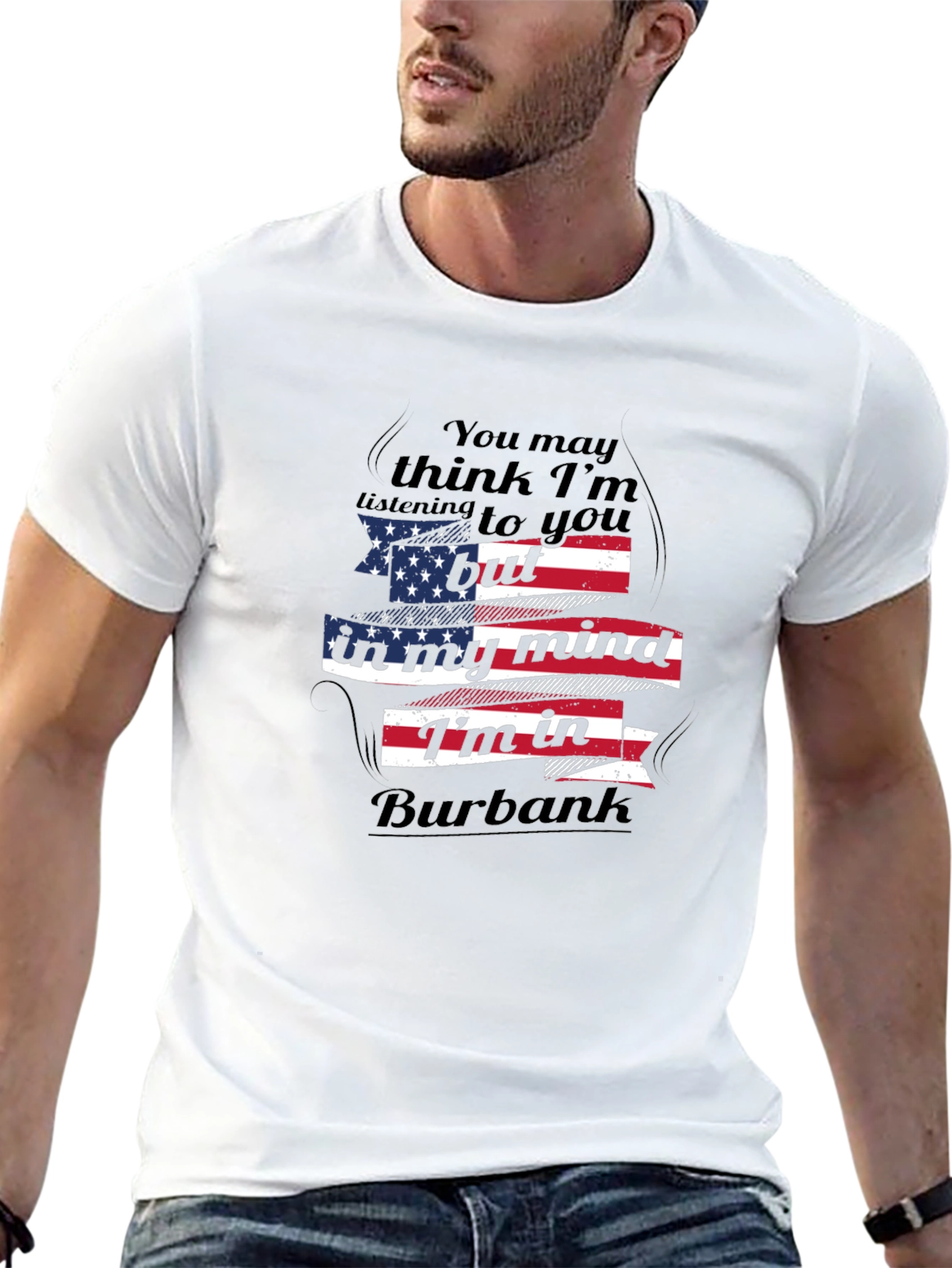 Burbank Mind T-Shirt USA Flag Tee