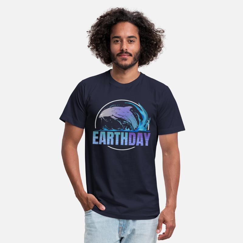 Logo Jumping Dolphin In The Waves For Earth Day