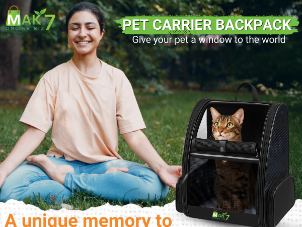 MAK7 Pet Carrier Backpack for Cats & Dogs | Breath - Latest Style