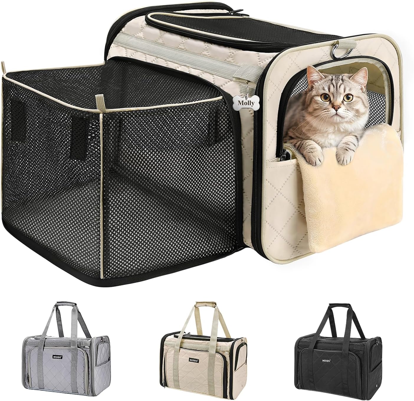MIDOG Cat Carrier Soft for Small to Medium-Sized C - Latest Style