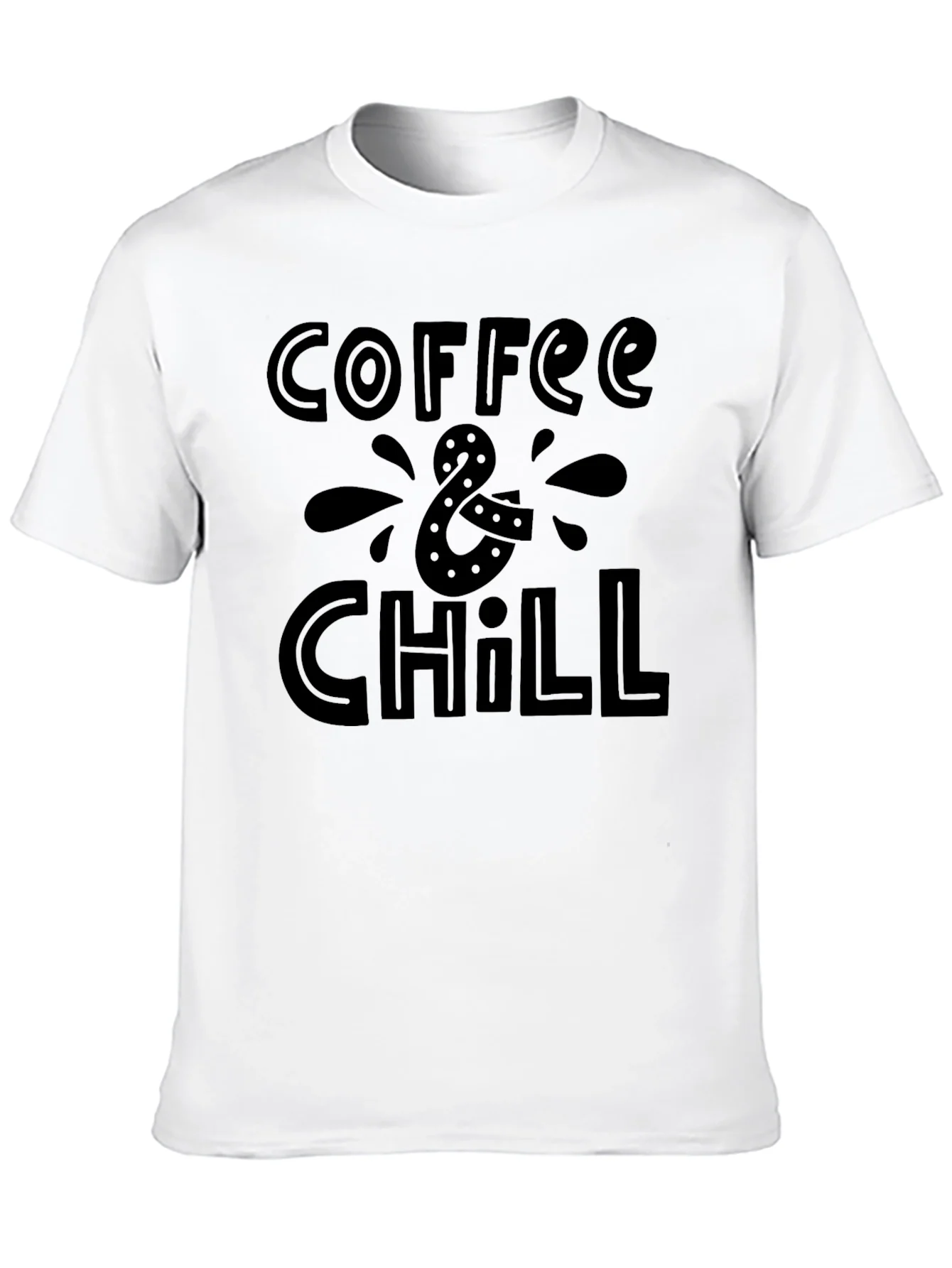 Coffee & Chill Black Graphic T-Shirt
