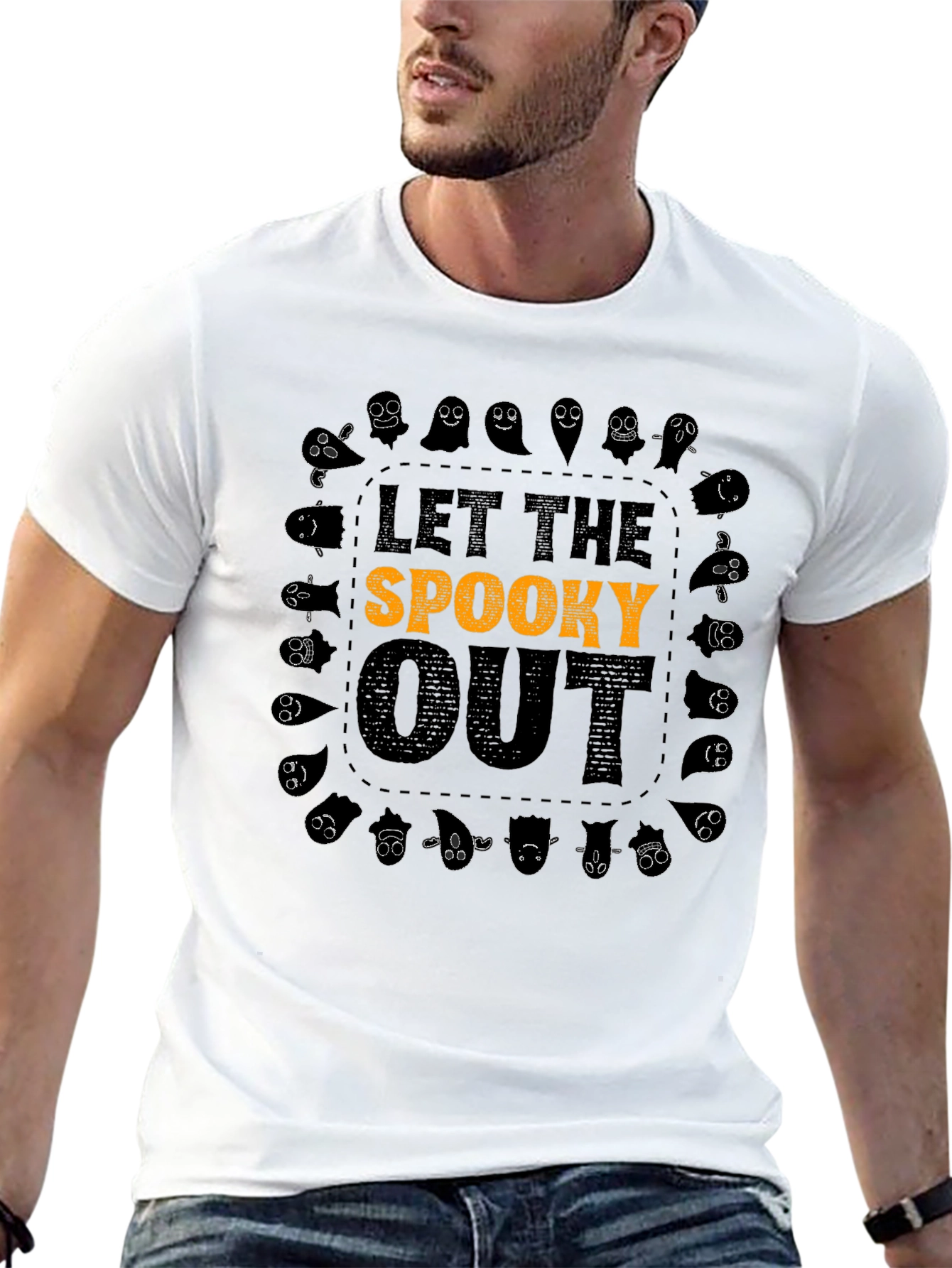 Let The Spooky Out Halloween Graphic T-Shirt