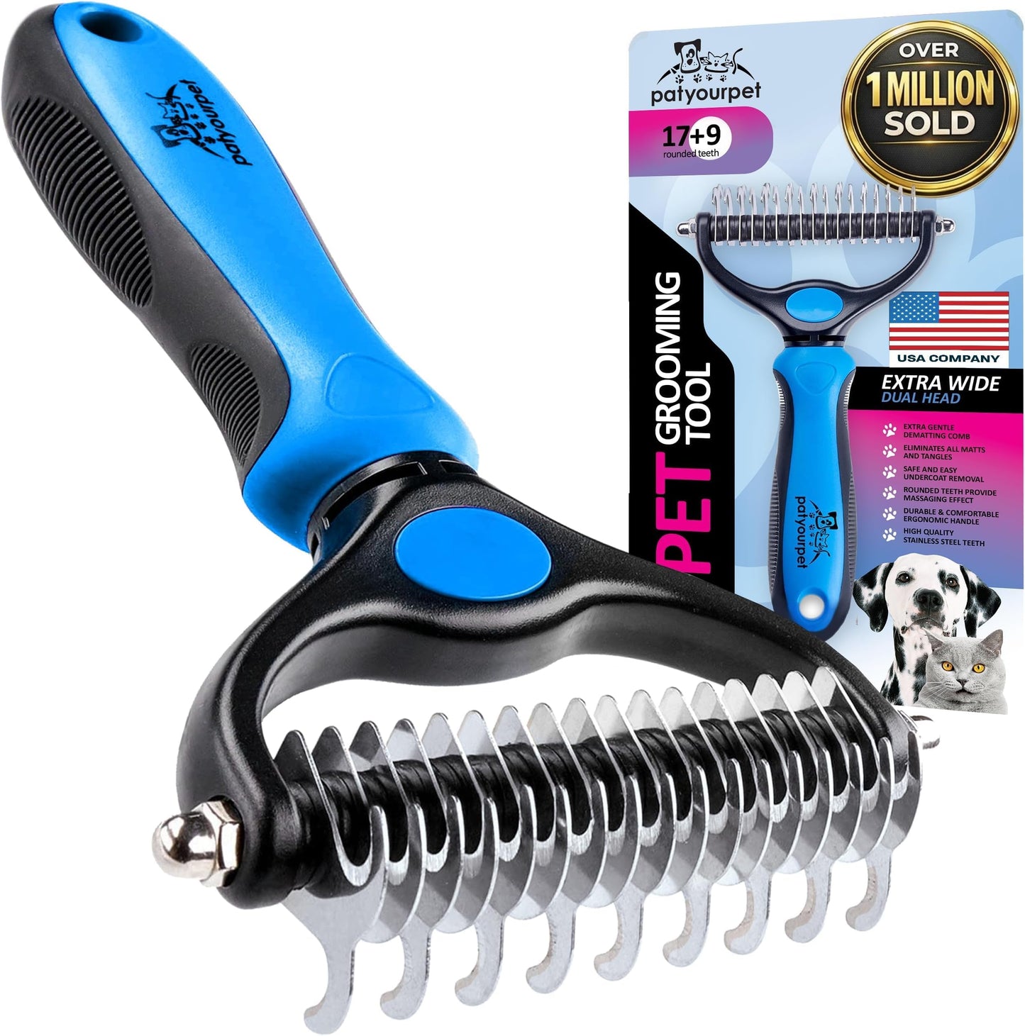 Pat Your Pet Deshedding Dog Brush For Shedding – C - Best Seller