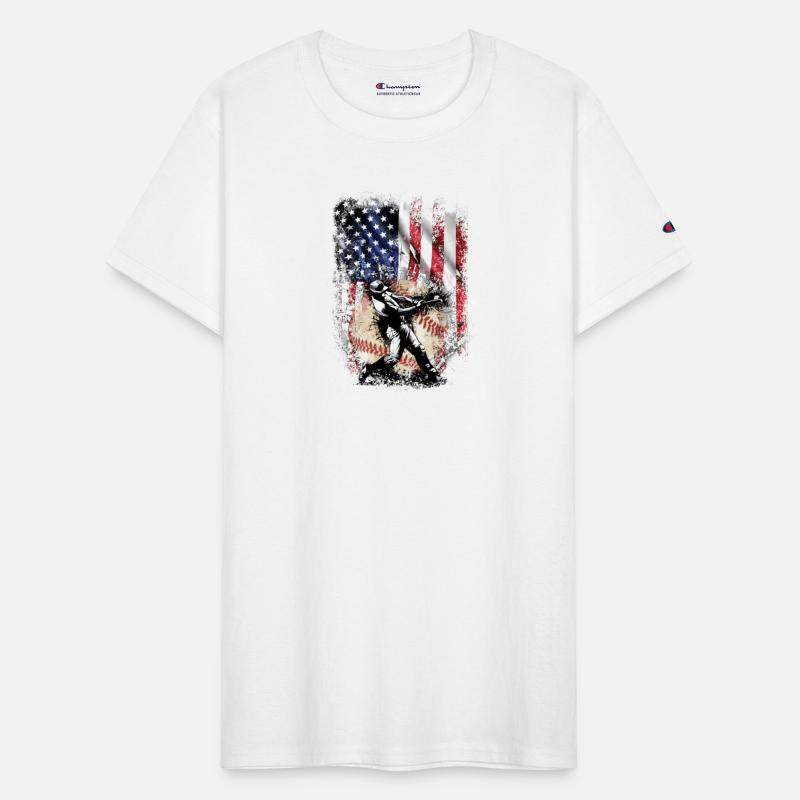 Patriotic American Flag Baseball Batter
