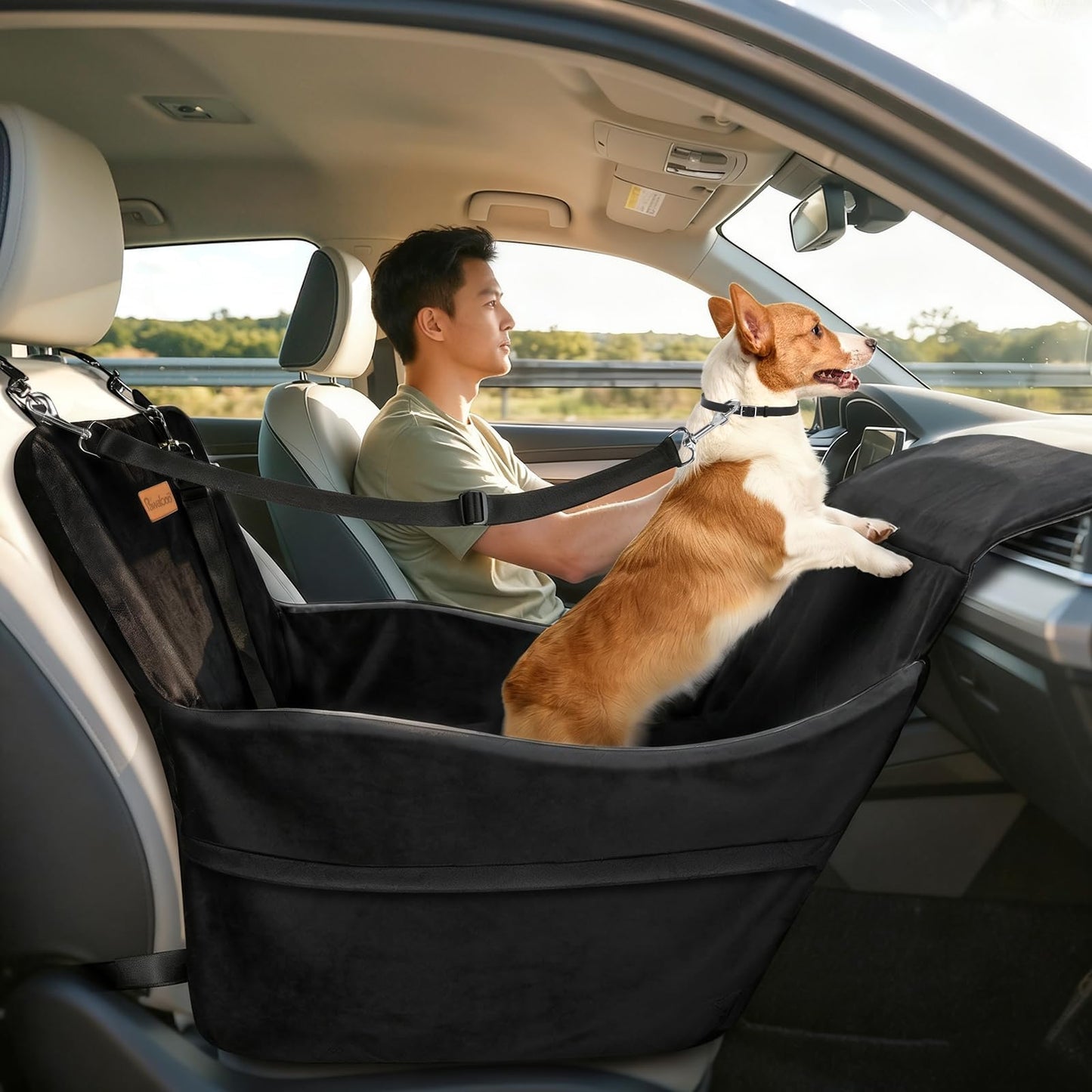 Pawaboo Dog Drive Box, Pet Drive Bed, Prevents Jum - Latest Style