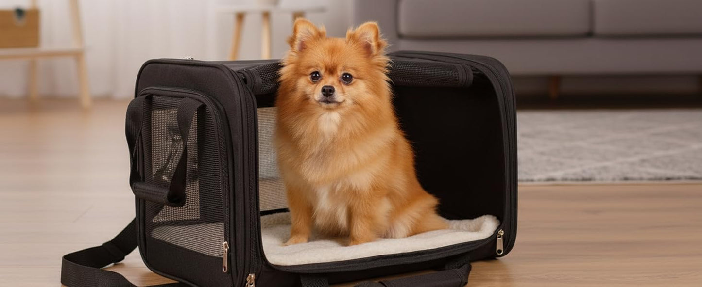 Pet Carrier, Soft-Sided Foldable Travel Bag, Airli - Best Seller