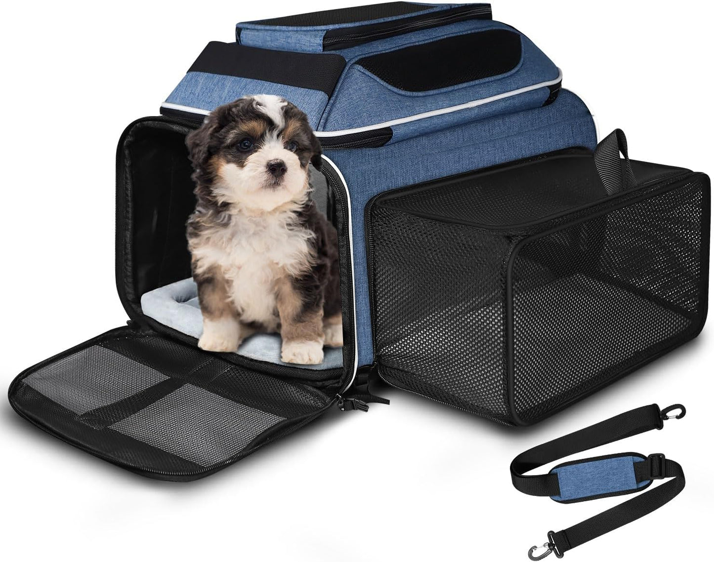 Petskd Top and Side Expandable Pet Carrier 18x11x1 - Best Seller