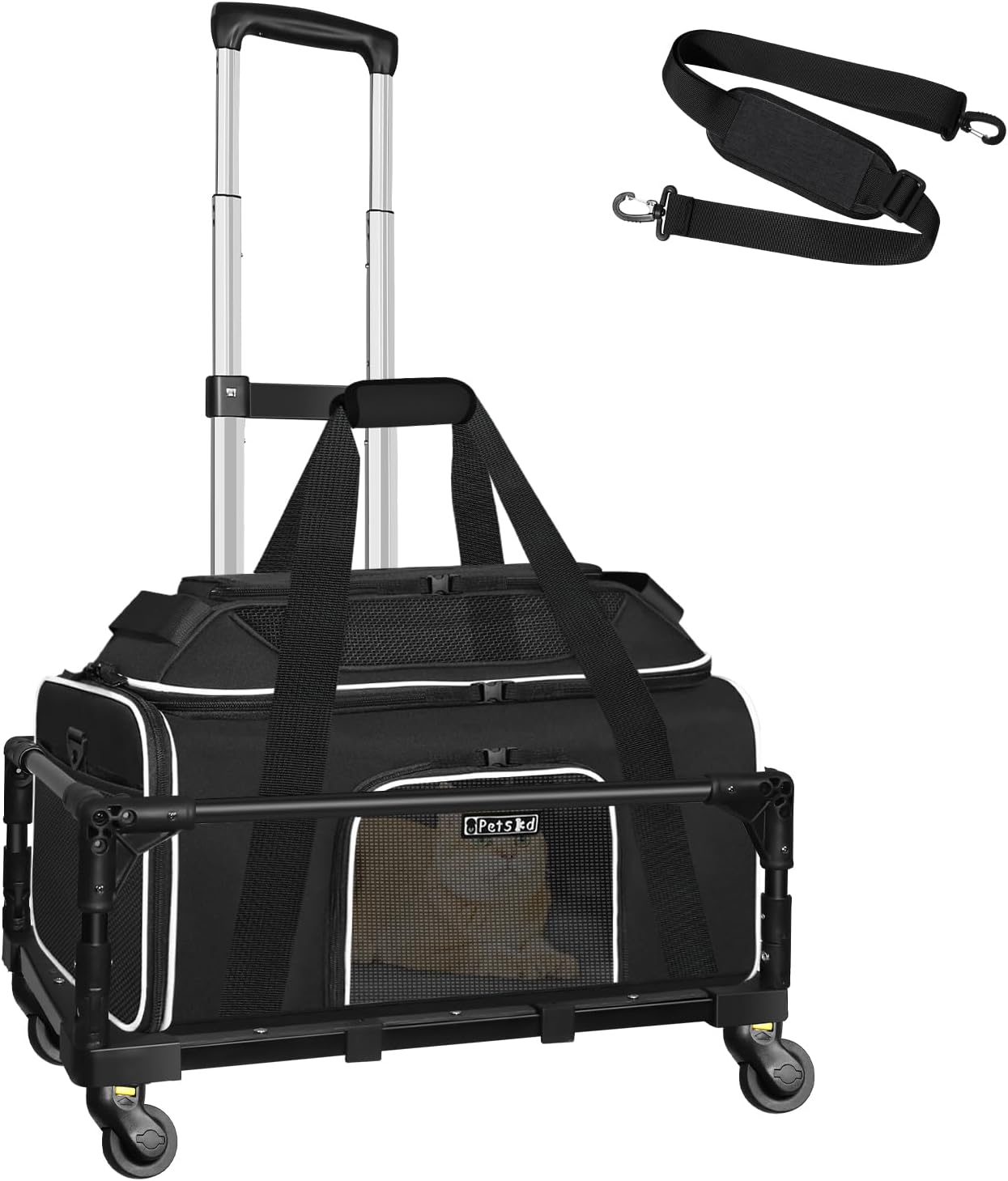 Petskd Top-Expandable Small Pet Carrier with Wheel - Top Rated