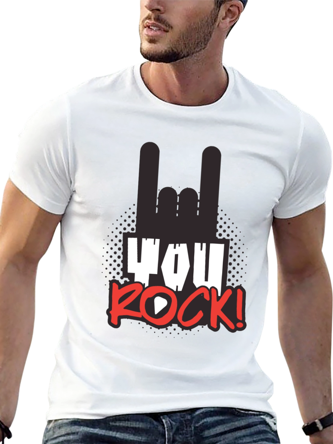 You Rock! Graphic T-Shirt - Black Unisex Tee